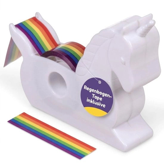 Dispensatore di Adesivo - Supporto per Colla - Adesivo per Imballaggio - Accessori per Ufficio - Attività Creativa - Materiale in Plastica Bianca 10 x 9 x 3 cm - Accessorio per Ufficio