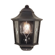 Applique esterna Norfolk E27 nera IP44 Elstead NR7-2-BLK