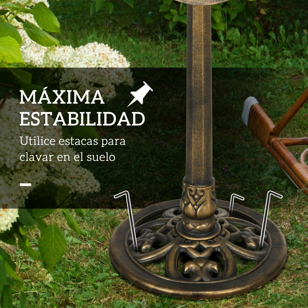 Bagno per Uccelli da Giardino ¨C Minimal ¨C Bronce 71 cm