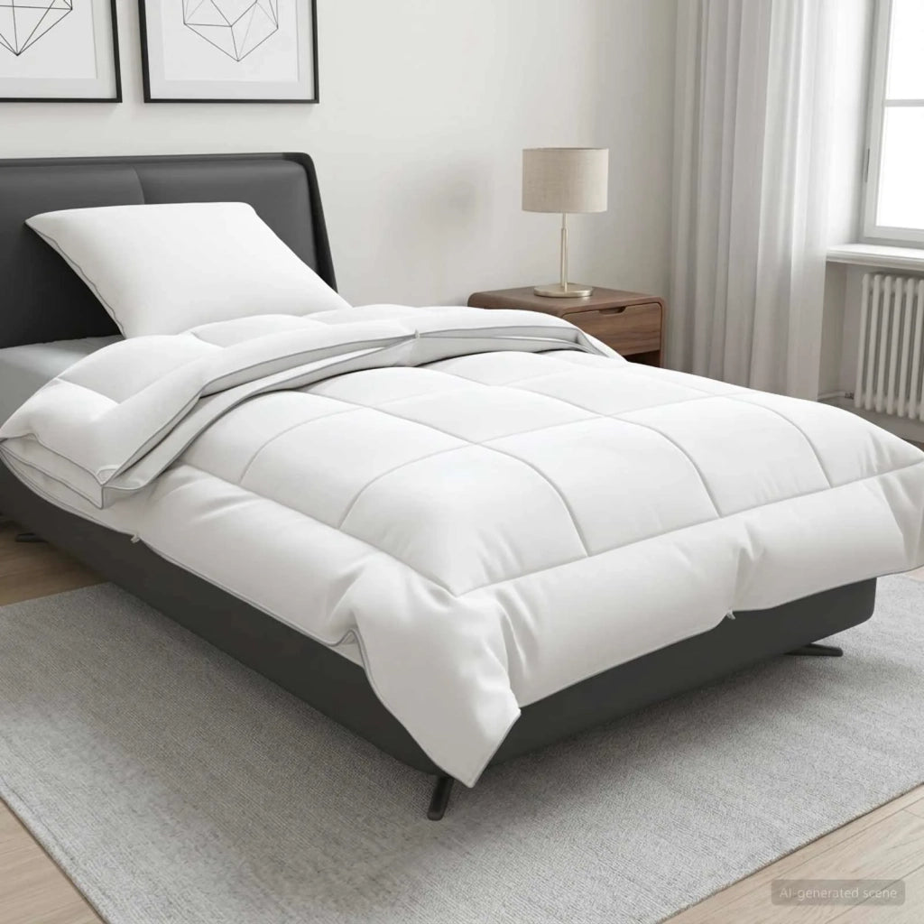 Set di piumone e cuscini 2 pcs 137x200 cm 4 stagioni Lana 3441133