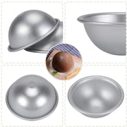 Forma di torta a forma di mezza sfera 8 cm - Fornello in alluminio - Forma di mousse - Forma di torta - Adatto per principianti - Duraturo e affidabile