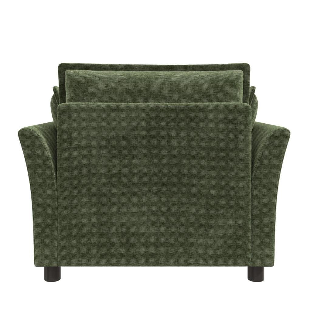 Poltrona singola con braccioli 90 x 81 x 87 cm in tessuto Chenille verde