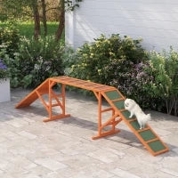 Rampa per l'agilità del cane, percorso, antiscivolo, resistente alle intemperie, legno, 325 x 55 x 69 cm, Arancione