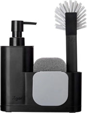 Organizzatore per rubinetti con dispenser di sapone, 4 pezzi