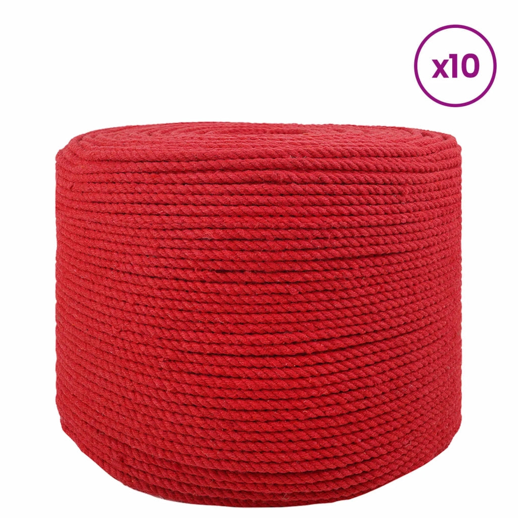 Corda | Fune 10 pz Rosso Cotone