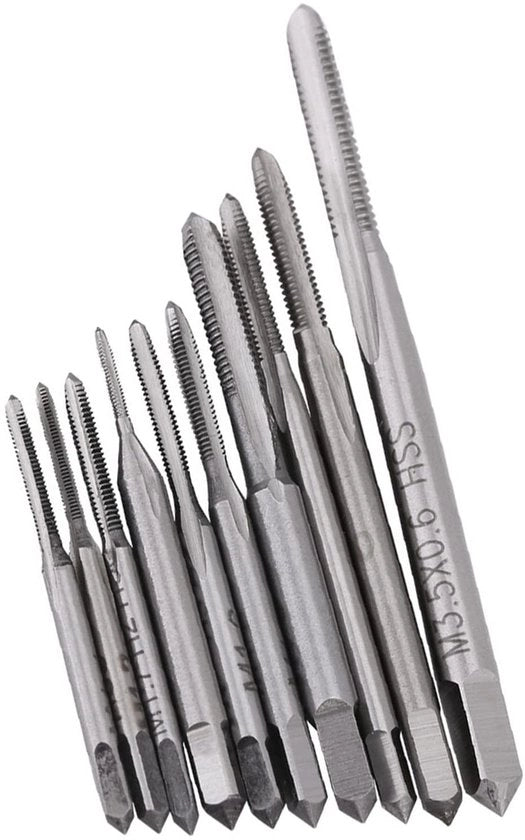 Set di punteruoli in acciaio rapido da 2 mm, 10 pezzi, resistente al calore, resistente all'usura, adatto per diametri M1 a M3.5, progettato per una lunga durata, da battitura a mano.