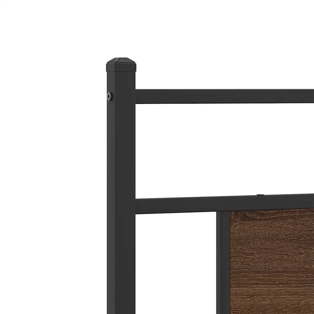 Letto singolo | Letto per adulti | Giroletto senza Materasso Rovere Marrone 90x190cm in Truciolato