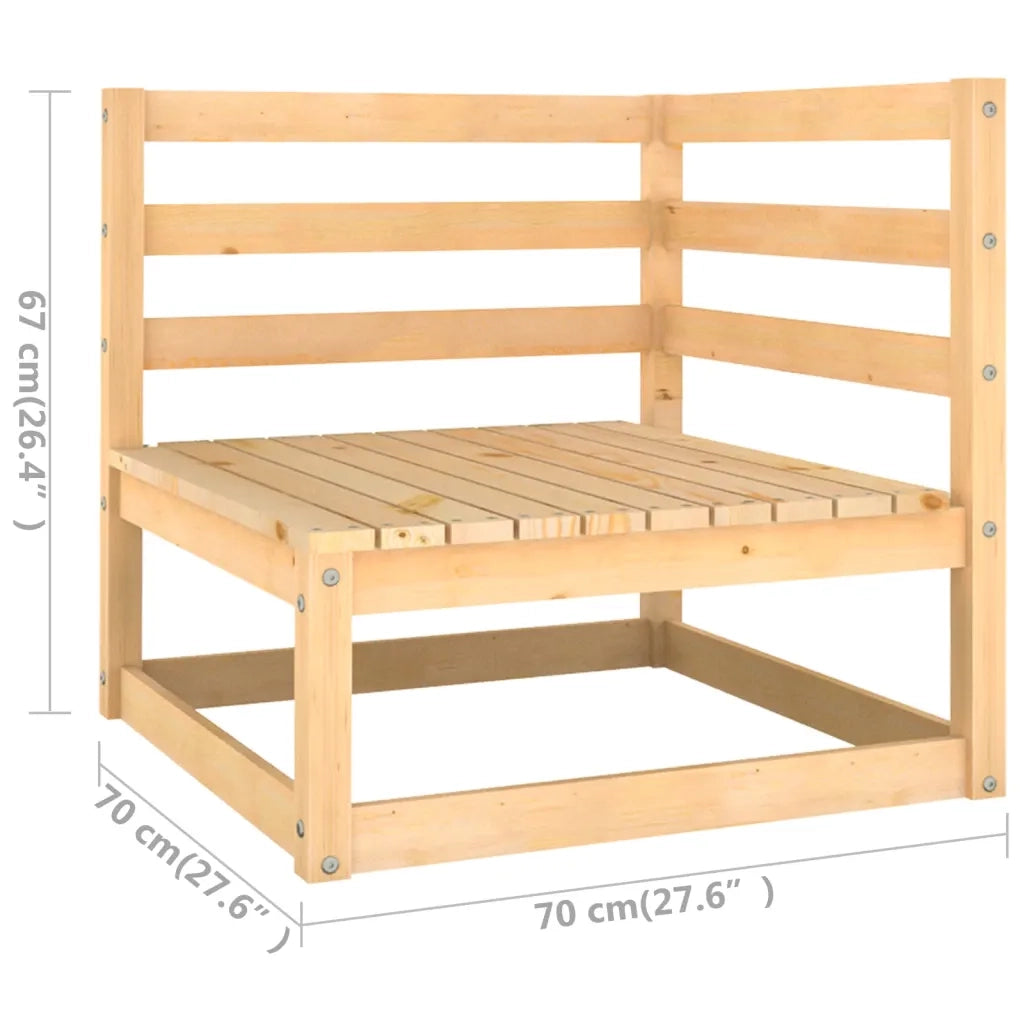 Set Divani Giardino 6 pz con Cuscini in Legno Massello di Pino 3083765