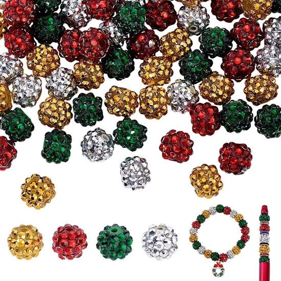Accessori per gioielli - 80 pezzi - Strass rotondi - Diamanti in cristallo - 12mm - Per progetti di DIY