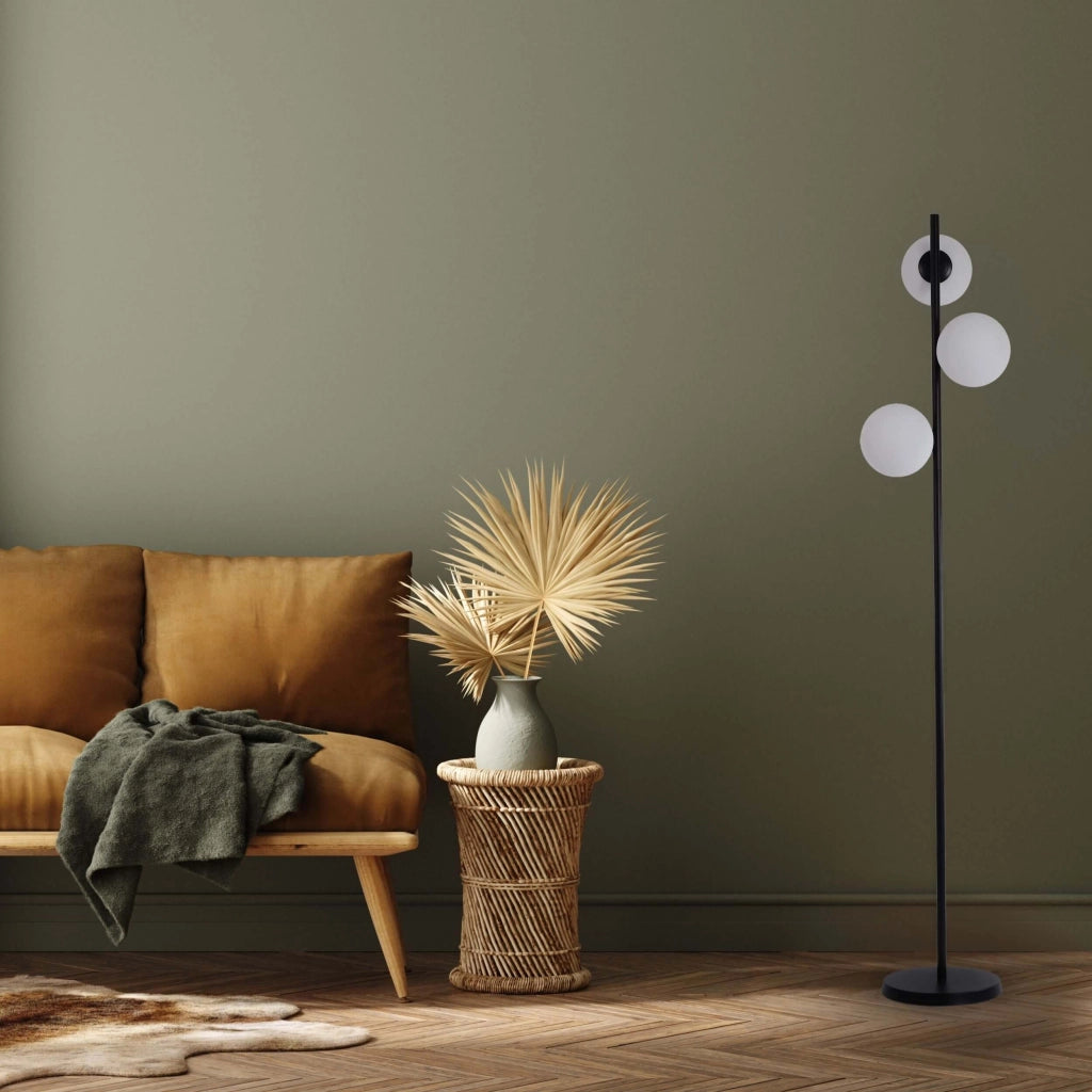 Lampada terra Dorado nera 3 luci E14 LightPrestige
