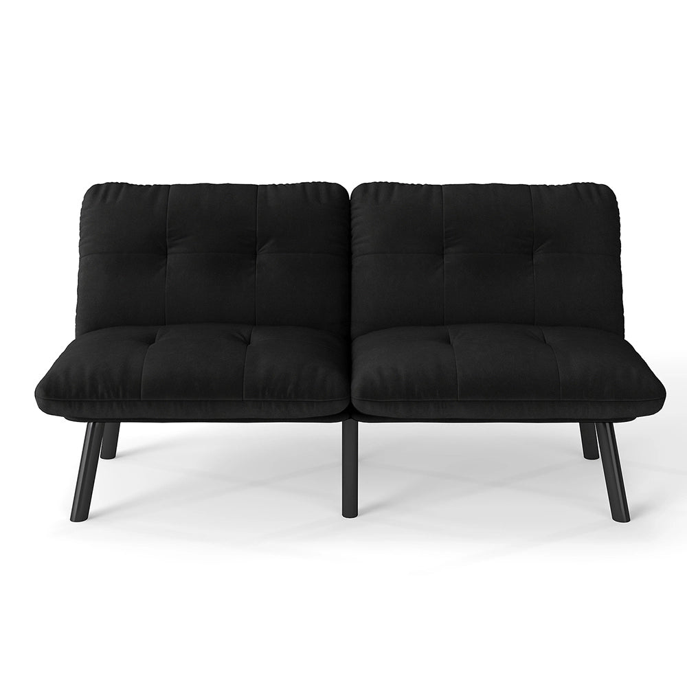 Divano letto - Xylo - 2 posti pieghevole nero futon poco ingombrante
