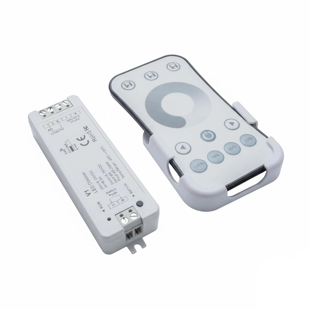 Centralina push dimmer 5-36V DC 8A controller RF 3CH con telecomando per dimmerare faretti lampade LED