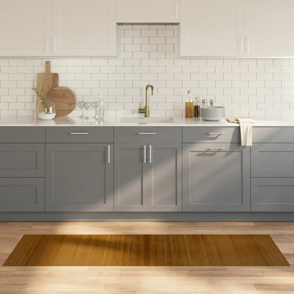 vidaXL Tappeto Rettangolare Marrone 60x200 cm in Bambù