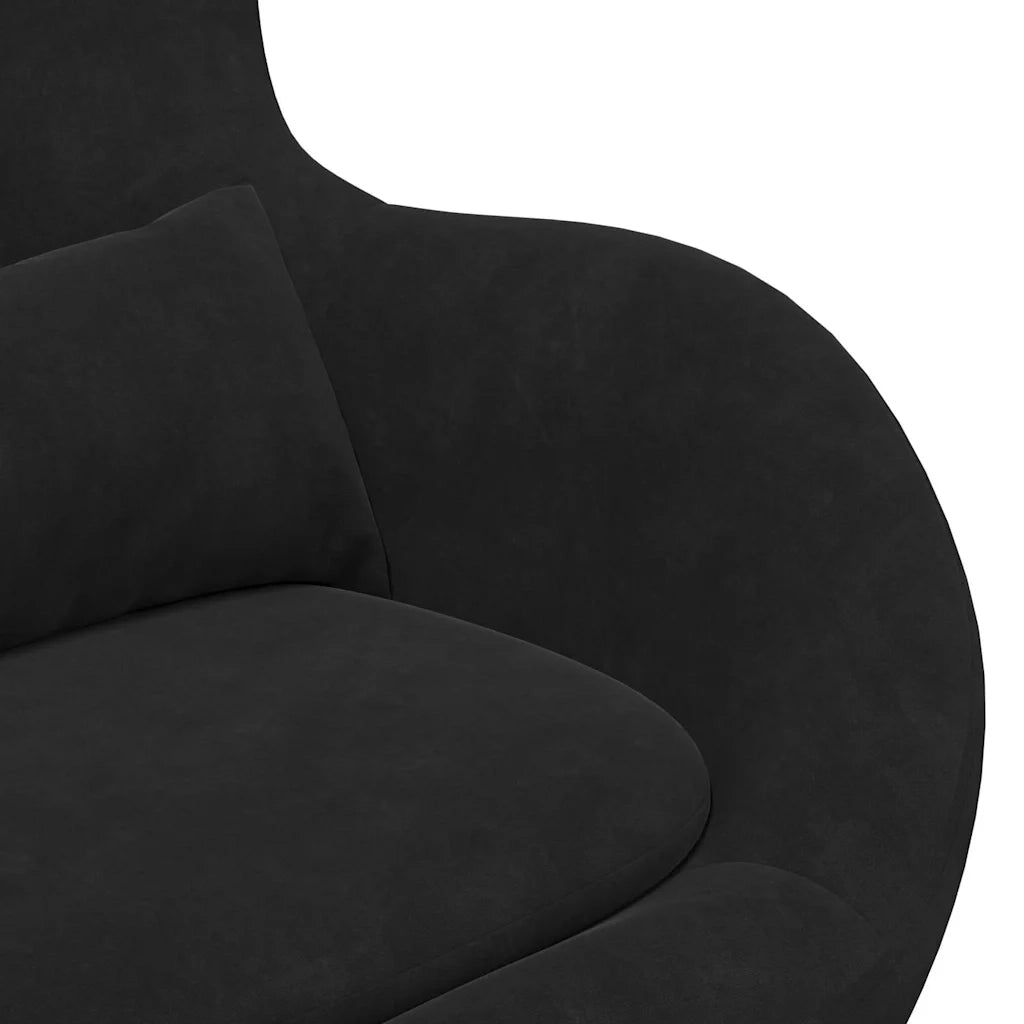 Poltrona uovo Nero Velluto 42002730