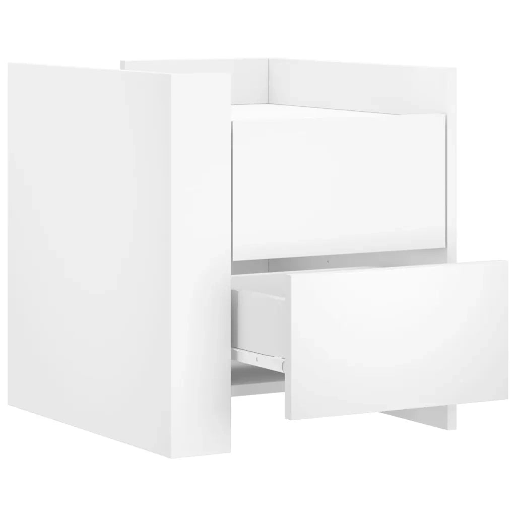 Comodino Bianco 45x50x50 cm in Truciolato 848283