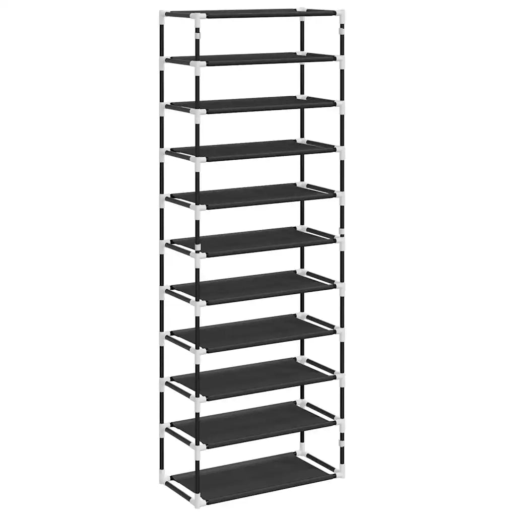 Scarpiera | Mobile per scarpe Nera 60x30x166 cm in Tessuto