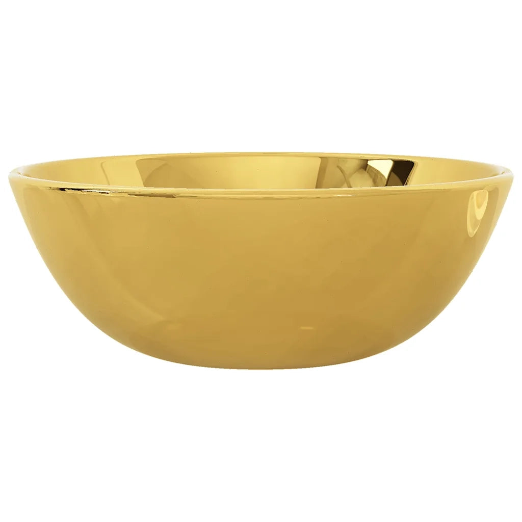 Lavandino 28x10 cm in Ceramica Oro 143490