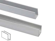 PROFILO AD U IN ALLUMINIO- - mm.10x10 mt.1 argento - 5 pezzi