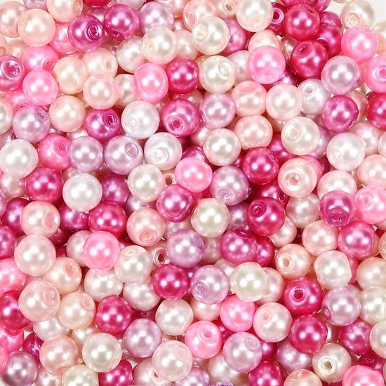 Collezione di cristalli in vetro 500 pezzi - 10 colori - 8 mm - Accessori manufatti a mano - Resistenti all'usura - Materiale privo di piombo