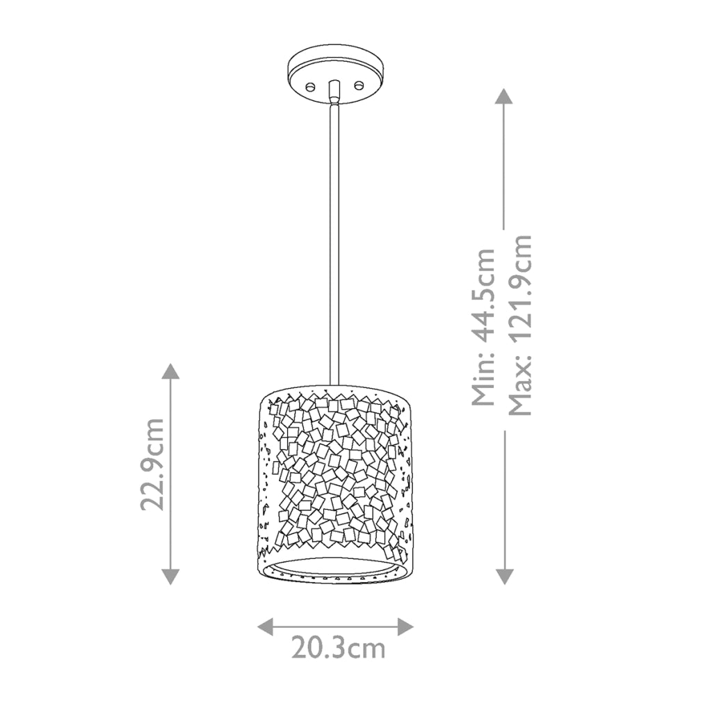 Lampada a sospensione Confetti argento antico Quoizel E27