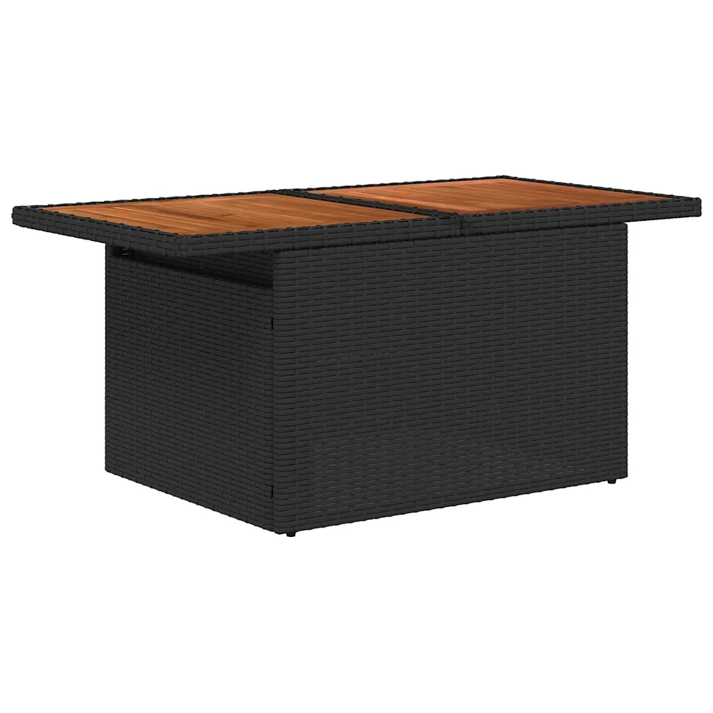 Set Divano da Giardino con cuscino 10 pcs Nero 3349505