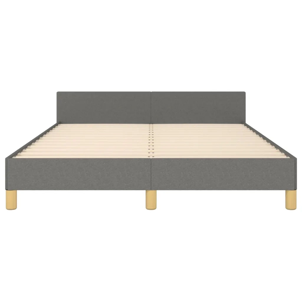 Letto matrimoniale | Letto per adulti | Giroletto senza Materasso Grigio Scuro 140x200 cm Tessuto