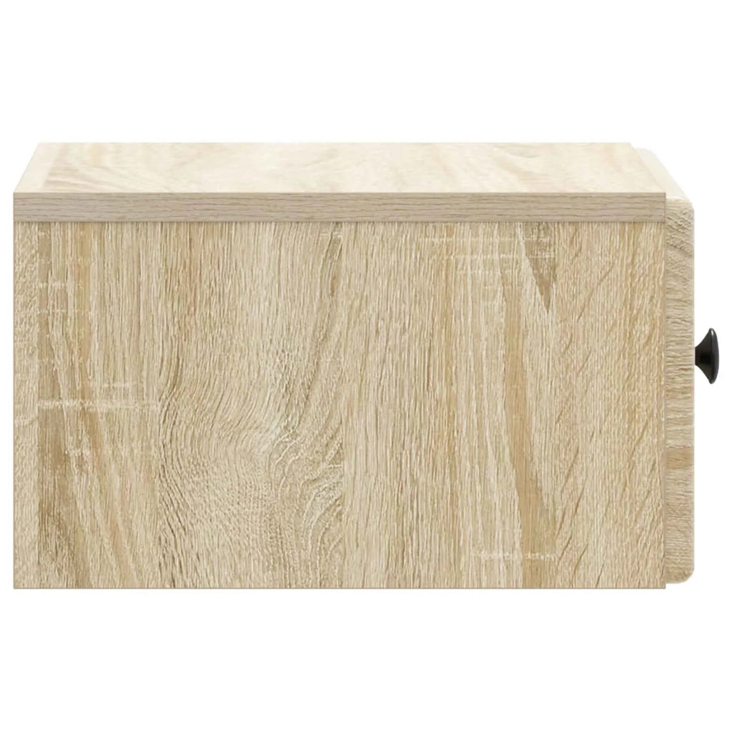Set di 2 Comodini | Armadio da Notte | Mobiletto da notte a muro Rovere Sonoma 34,5 x 33 x 20 cm