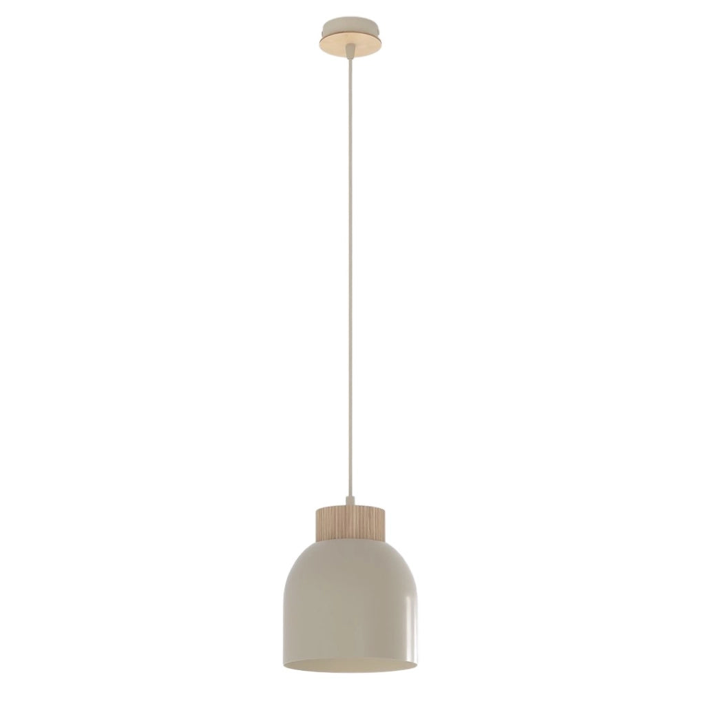 Lampada a sospensione VIGO beige legno 1xE27
