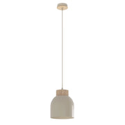 Lampada a sospensione VIGO beige legno 1xE27
