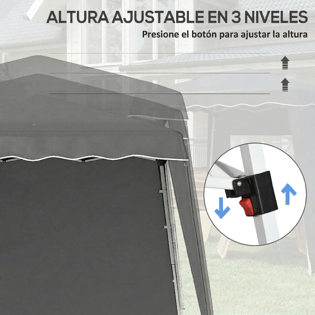 Gazebo Pieghevole Pop-up ¨C Minimal ¨C Grigio 2.89x2.89m