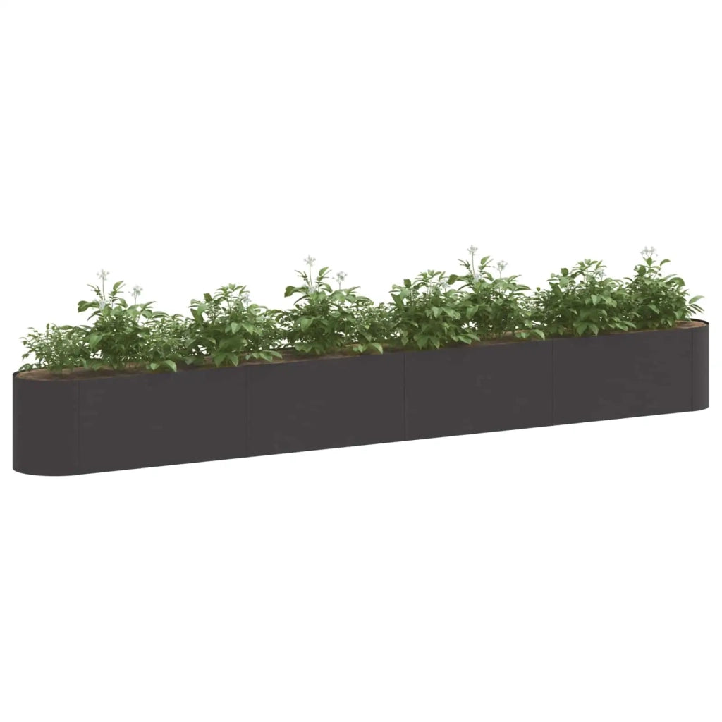 Letto rialzato da giardino Nero 360 x 40 x 40 cm 8011705