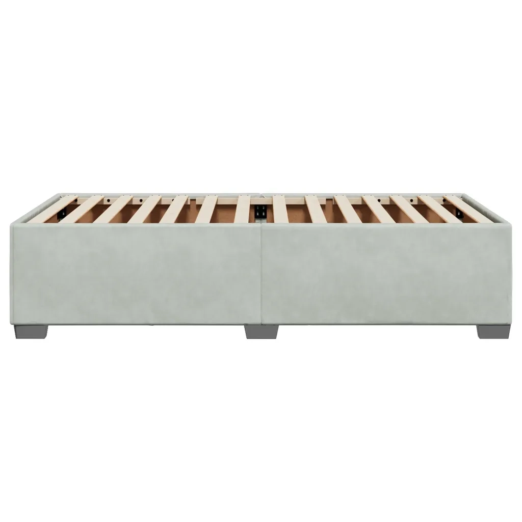 Giroletto senza Materasso Grigio Chiaro 90x200 cm Velluto