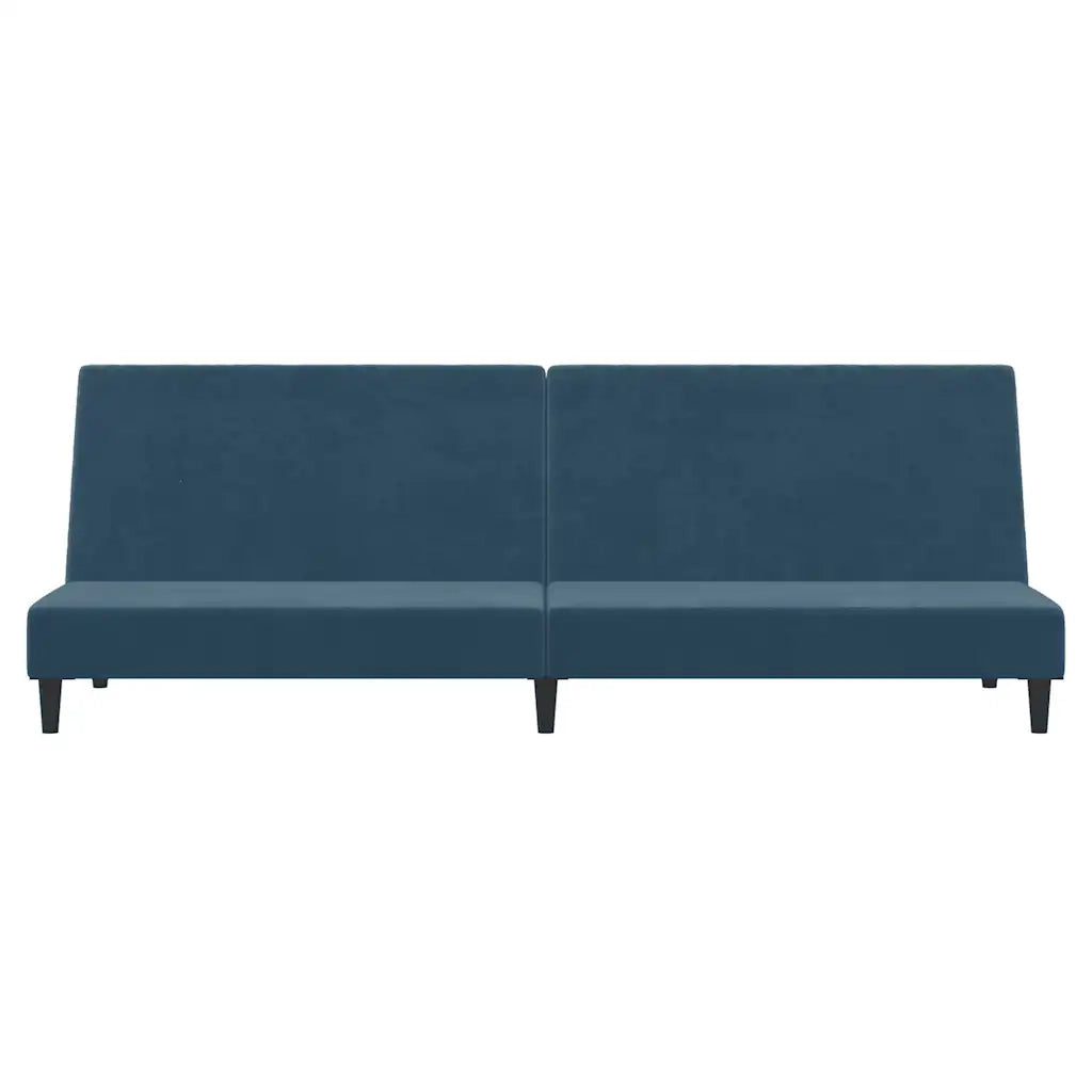 Divano letto | Sof¨¤ letto | Letto singolo a 2 Posti Blu in Velluto