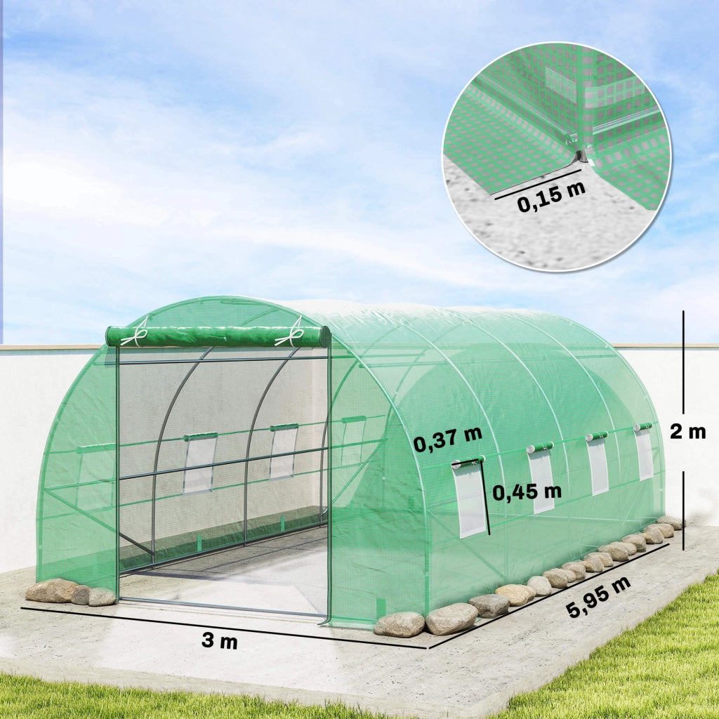 Serra Tunnel da Giardino ¨C Xylo ¨C Metallo Verde