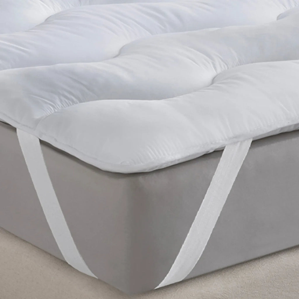 IDMarket - Sovramaterasso 140x190 cm spesso e morbido con cuciture a onda 600gr EDA