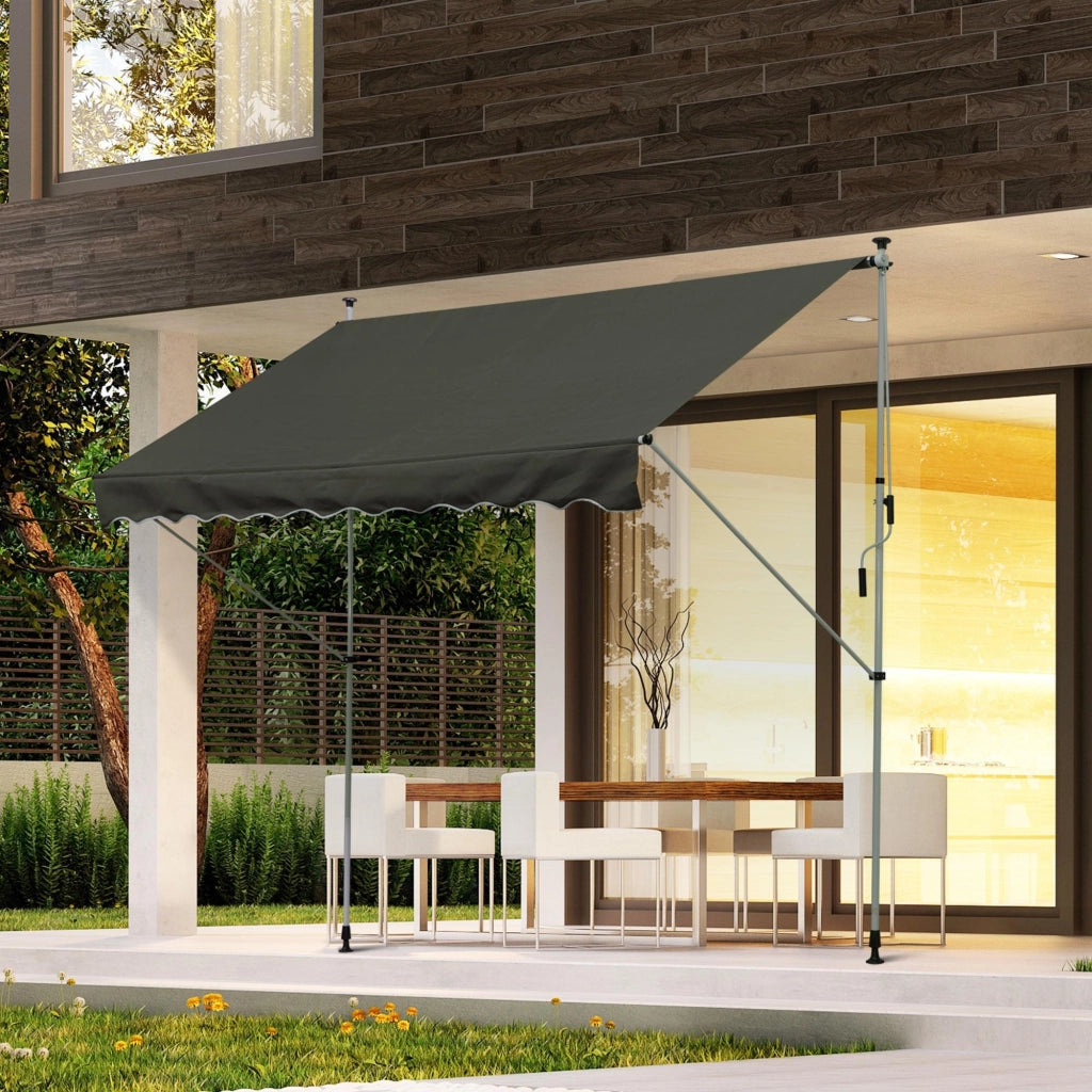 Tenda da esterno pieghevole retrattile ¨C Minimal ¨C grigio 3x1.5 m