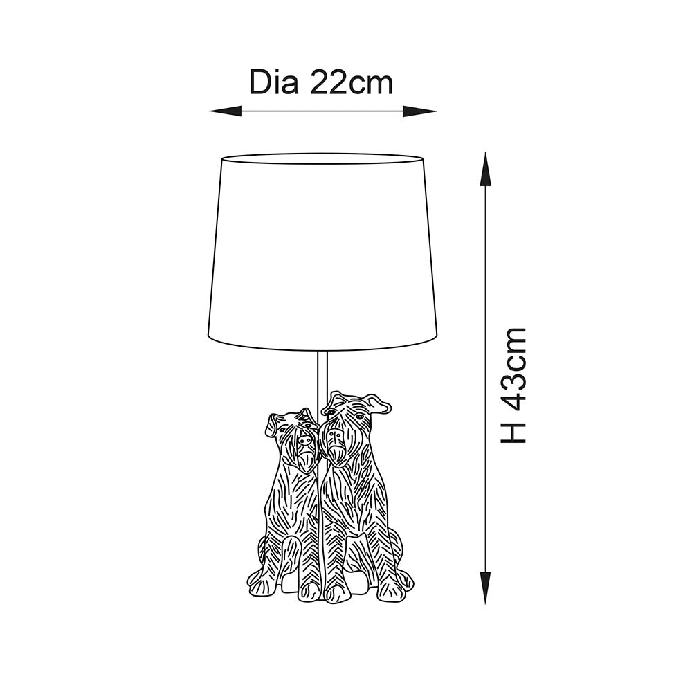 Lampada da tavolo Westie resina nera opaca E14 Endon