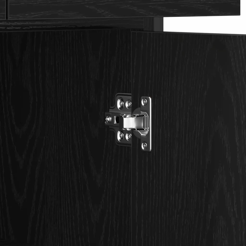 Credenza Rovere Nero 70 x 30 x 80 cm Legno multistrato 863159