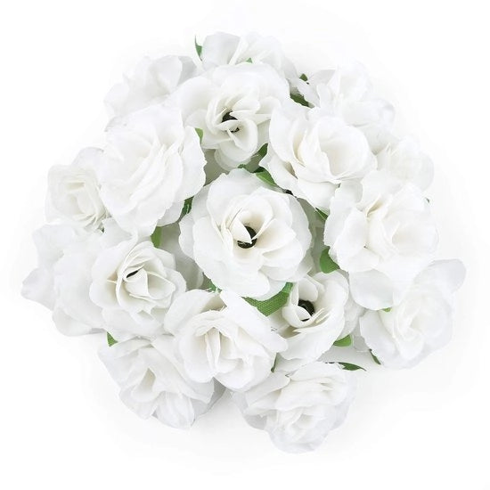 Fiori di Rosa Bianchi - 50 pezzi per Decorazione di Matrimonio e Festa