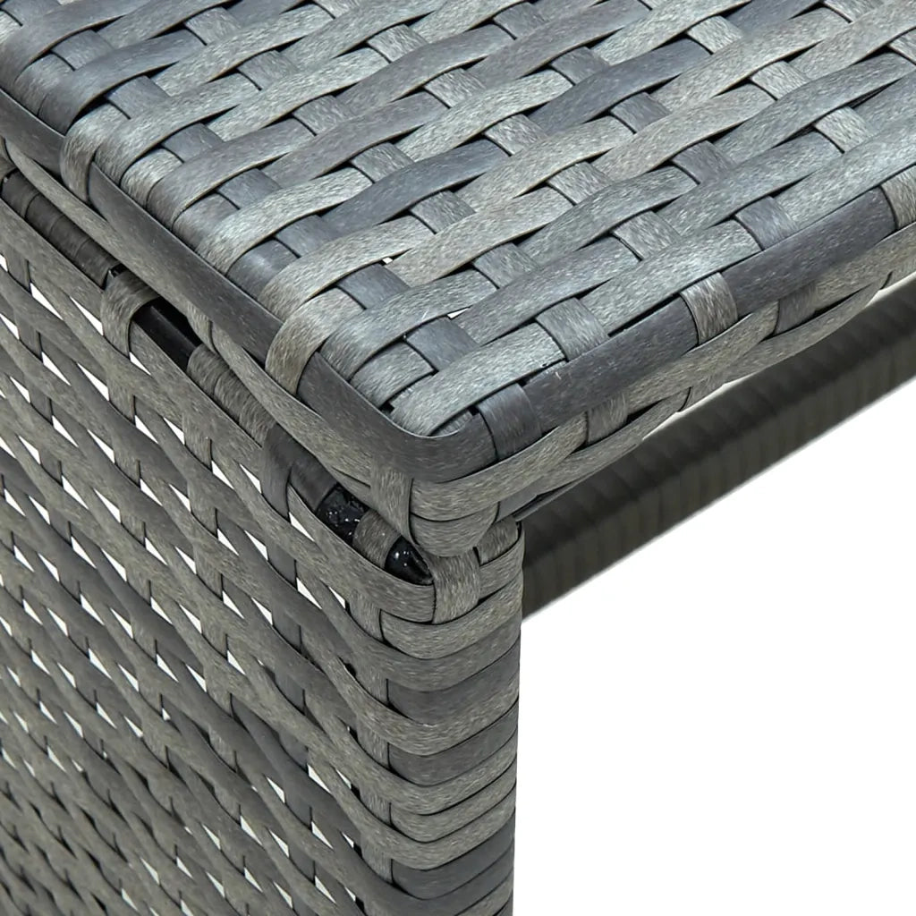 Set Divani da Giardino 4 pz con Cuscini in Polyrattan Grigio 43909