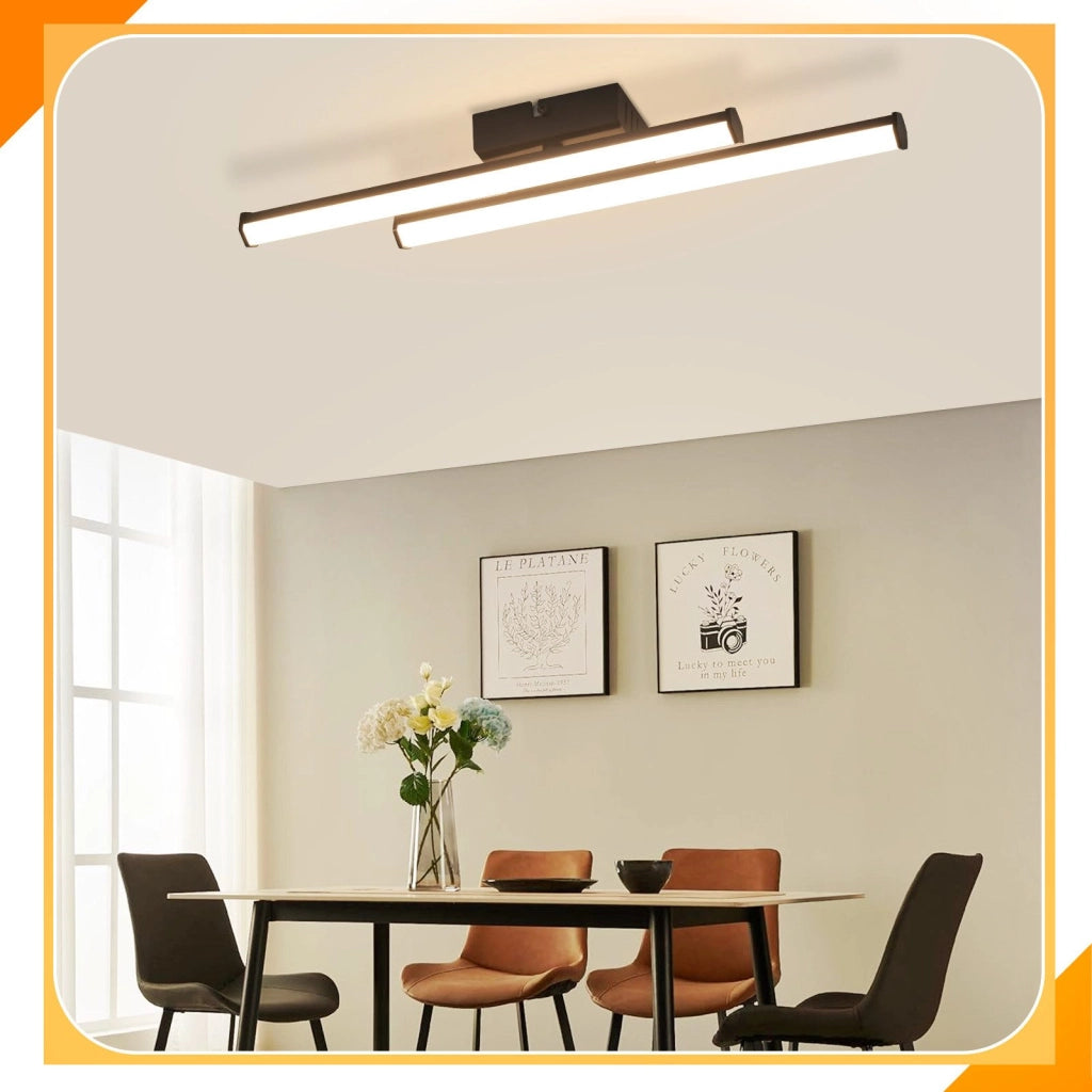 ZMH Lampada da soffitto LED nera moderna 3000K per soggiorno cucina corridoio interni