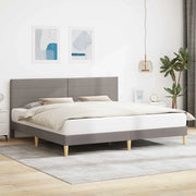 Struttura del letto con testiera-Giroletto Tortora 200 x 200 cm Tessuto 974937