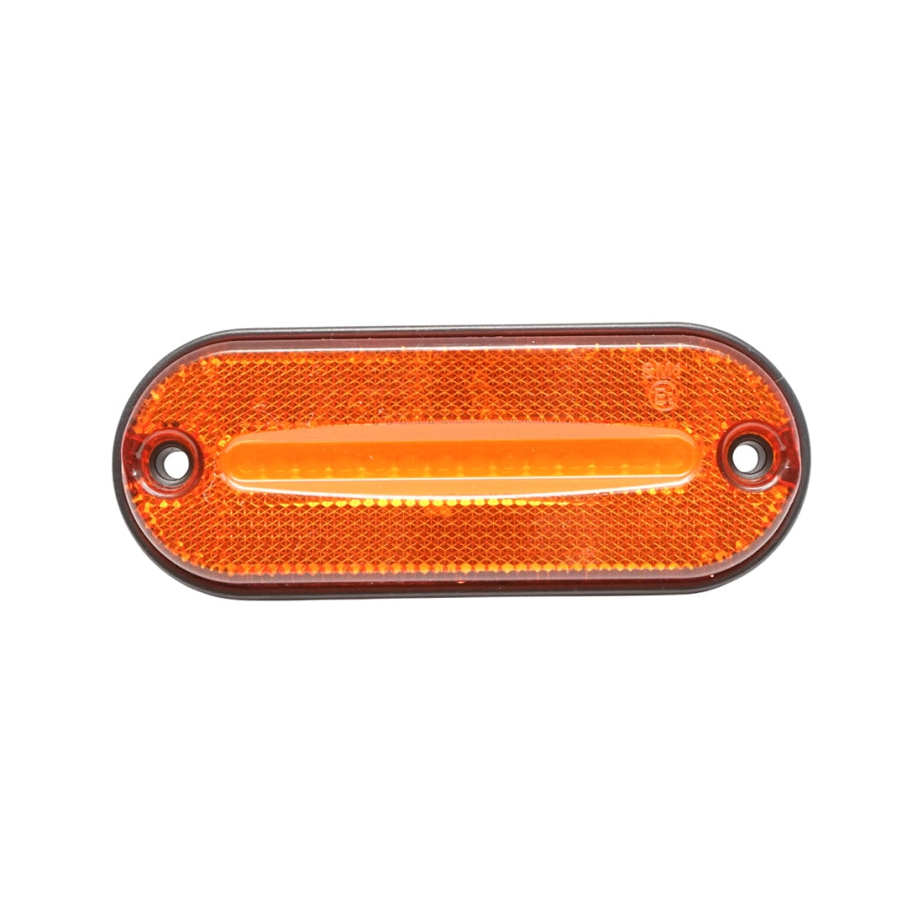 Lampada laterale LED gialla, 120 mm, 12V-24V, Breckner Germany.