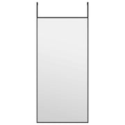 Specchio da Porta Nero 30x60 cm Vetro e Alluminio