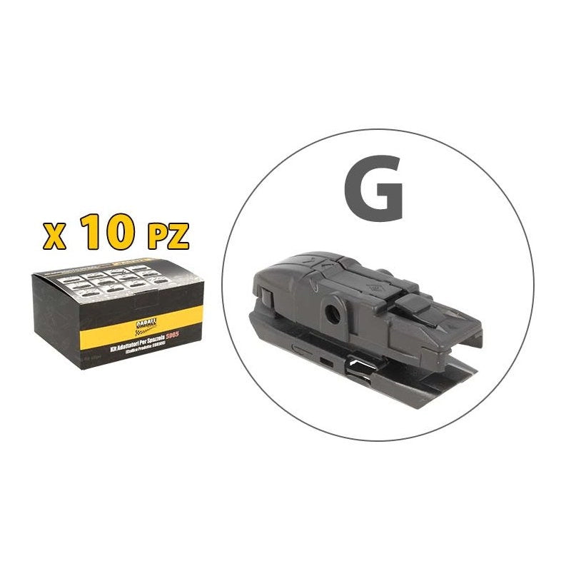 Kit 10 Attacchi G Per Spazzole Tergicristallo S985 Flat e T191 Ibrida