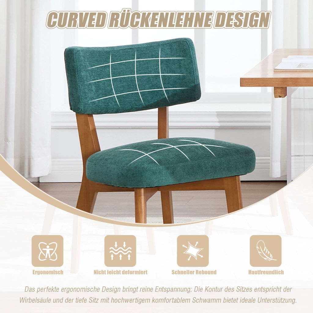SEDIA da pranzo Set da 2 pezzi 54,5x47x77 cm Legno Verde