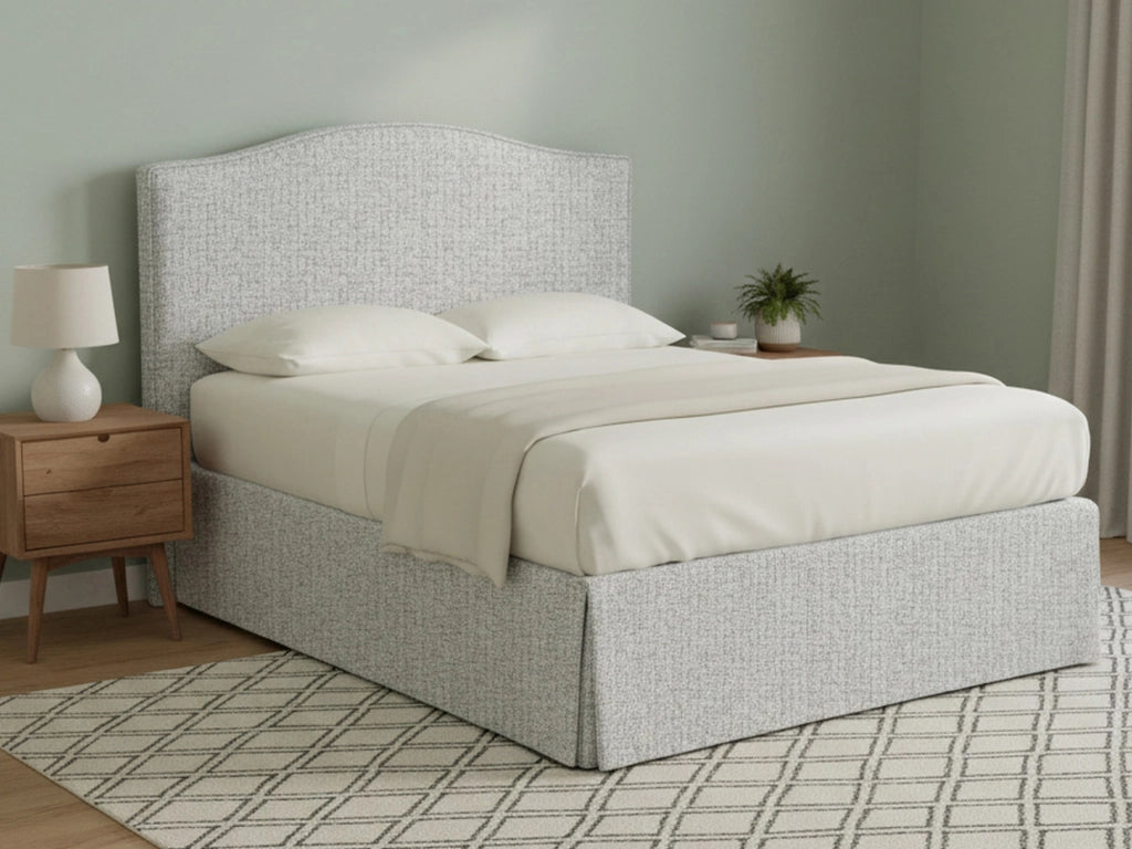 Bebington, Letto Matrimoniale Sfoderabile Made in Italy, Grigio Chiaro