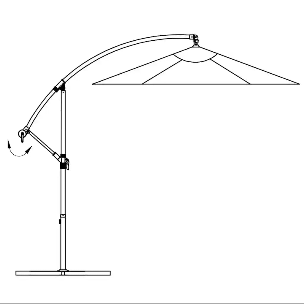 Ombrello | Parasolne a Sbalzo da Giardino 3 m Blu