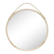 Specchio con Cornice Malo, Marrone, Rattan, 50x2x50 cm