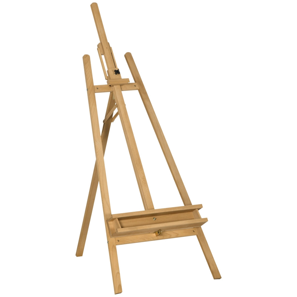 Cavalletto da Pittura Regolabile in Altezza e Pieghevole ¨C Minimal ¨C Legno di Faggio 65x110x180-235 cm